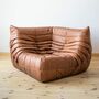 Togo Corner Sofa Smooth Leather Folk Brown 0