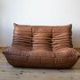 Togo Lounge Set 5-piece. Smooth Leather Folk Brown 1