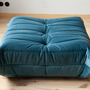 Togo Ottoman Velvet Sea Blue 1