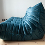 Togo Sofa 3-seater velvet sea blue 2