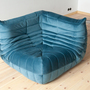 Togo Corner Sofa Velvet Sea Blue 0