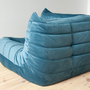Togo Corner Sofa Velvet Sea Blue 2