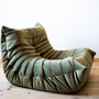 Togo Poltrona Velluto Verde kaki 2