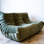 Togo Sofa 2-seater velvet khaki green 1