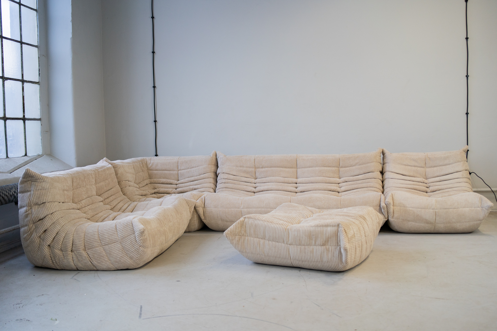 Togo Lounge Set 5-pc. Cord Beige 0