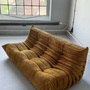 Togo Sofa 3-seater Cord Sand Brown 3