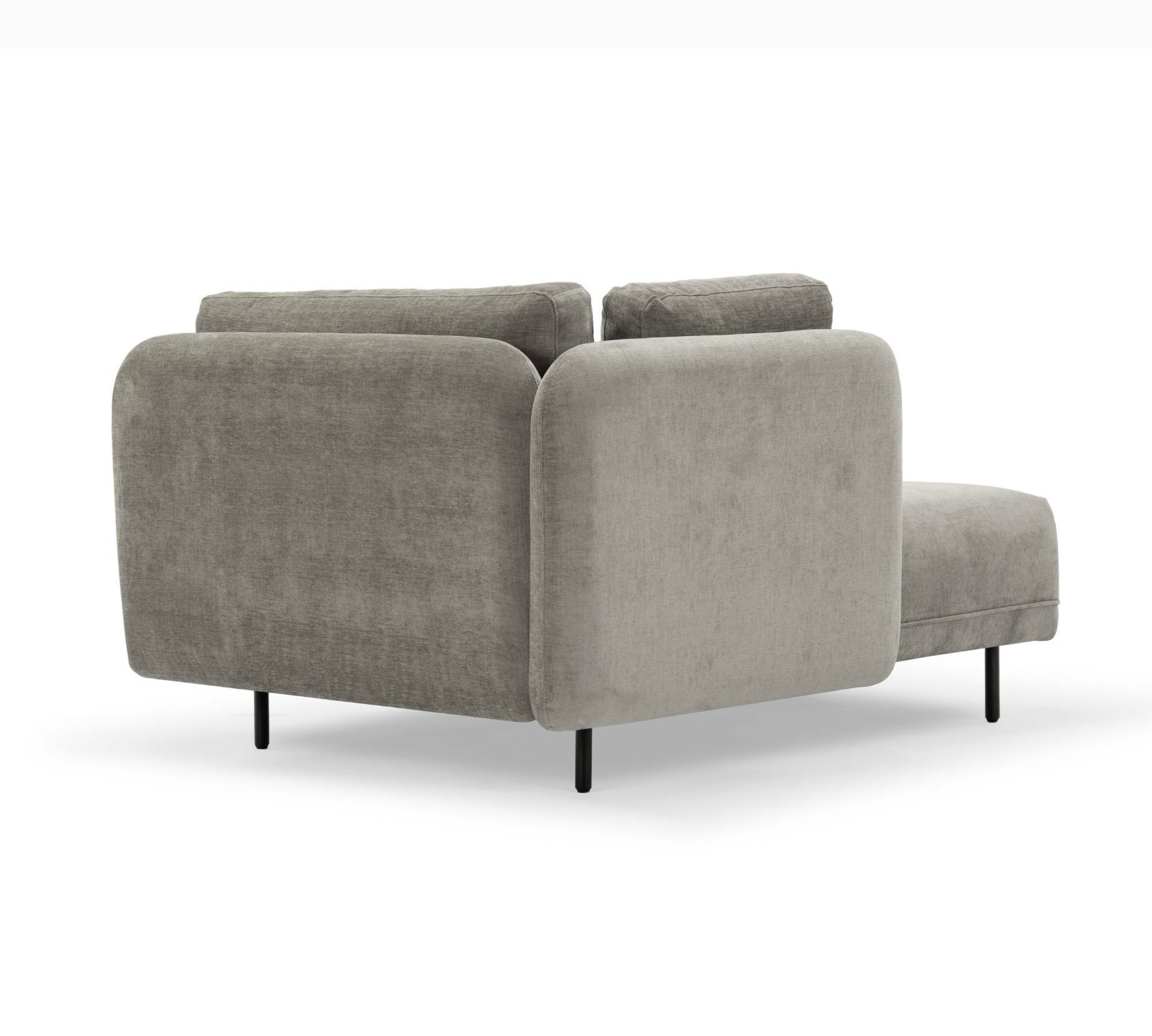 Ellis chaise longue removable armrest Planet Grey Green 1
