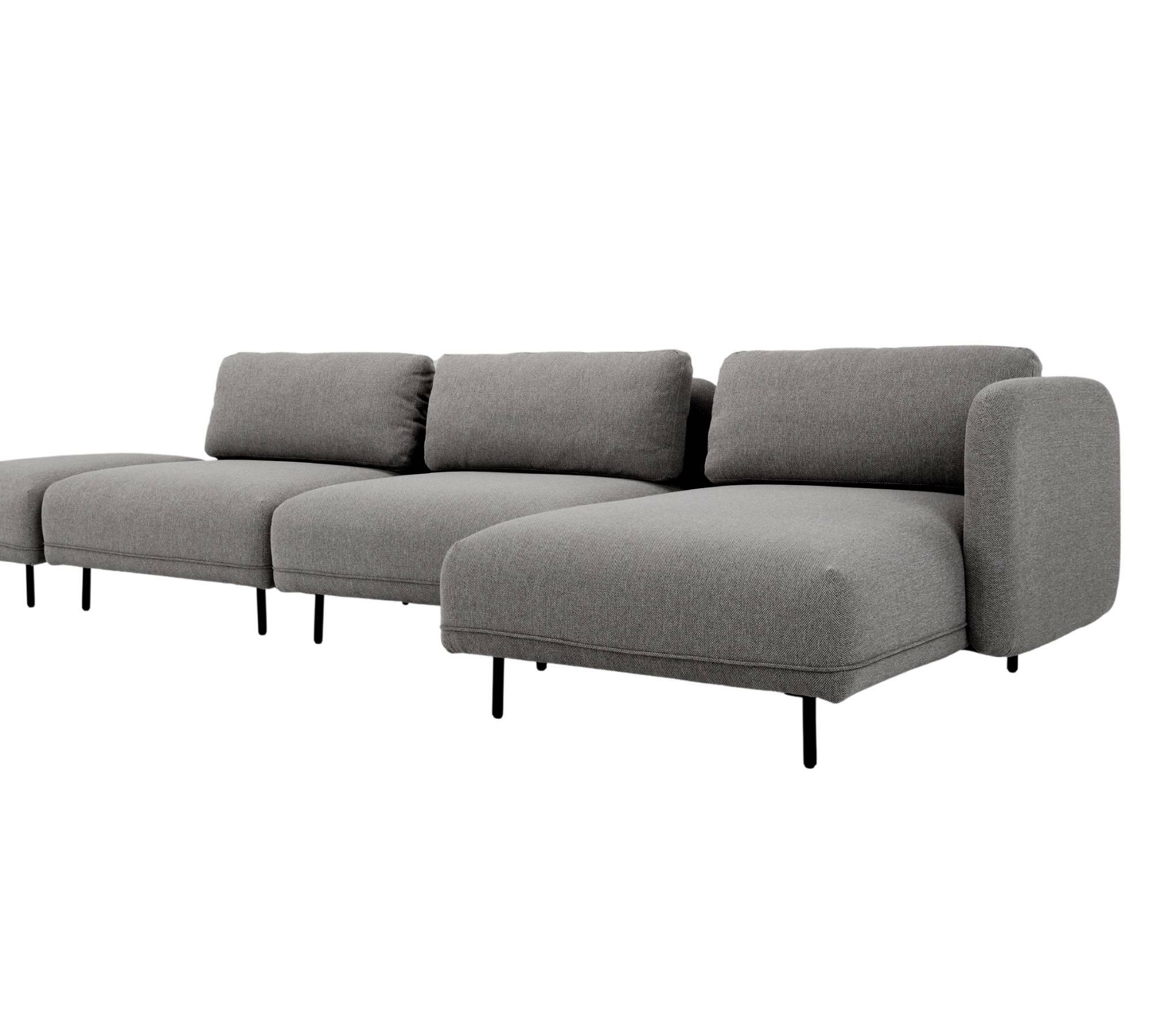 Ellis chaise longue removable armrest Planet Grey Green 3