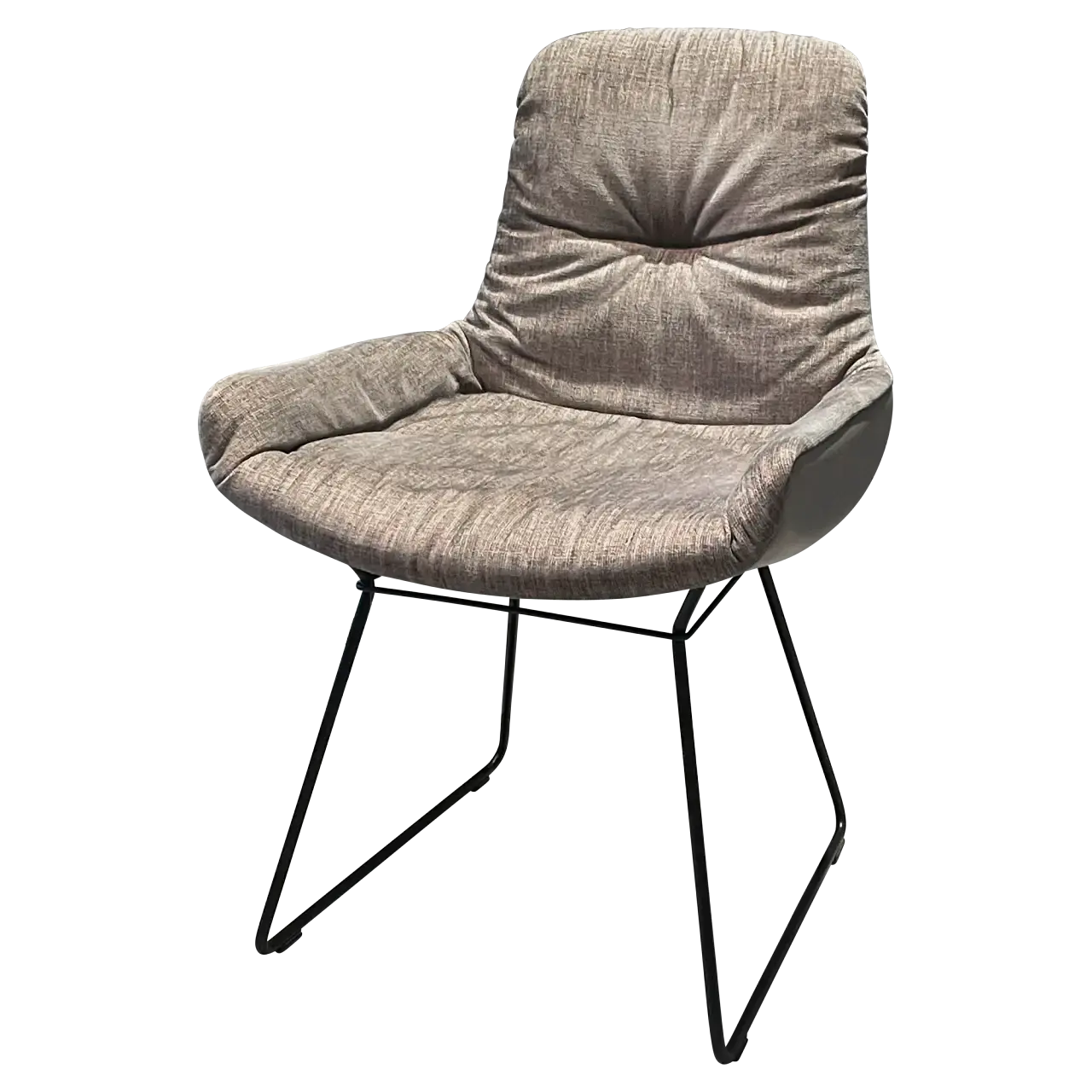 Leya Armchair Low Stuhl Textil Leder Sahara Stone 0