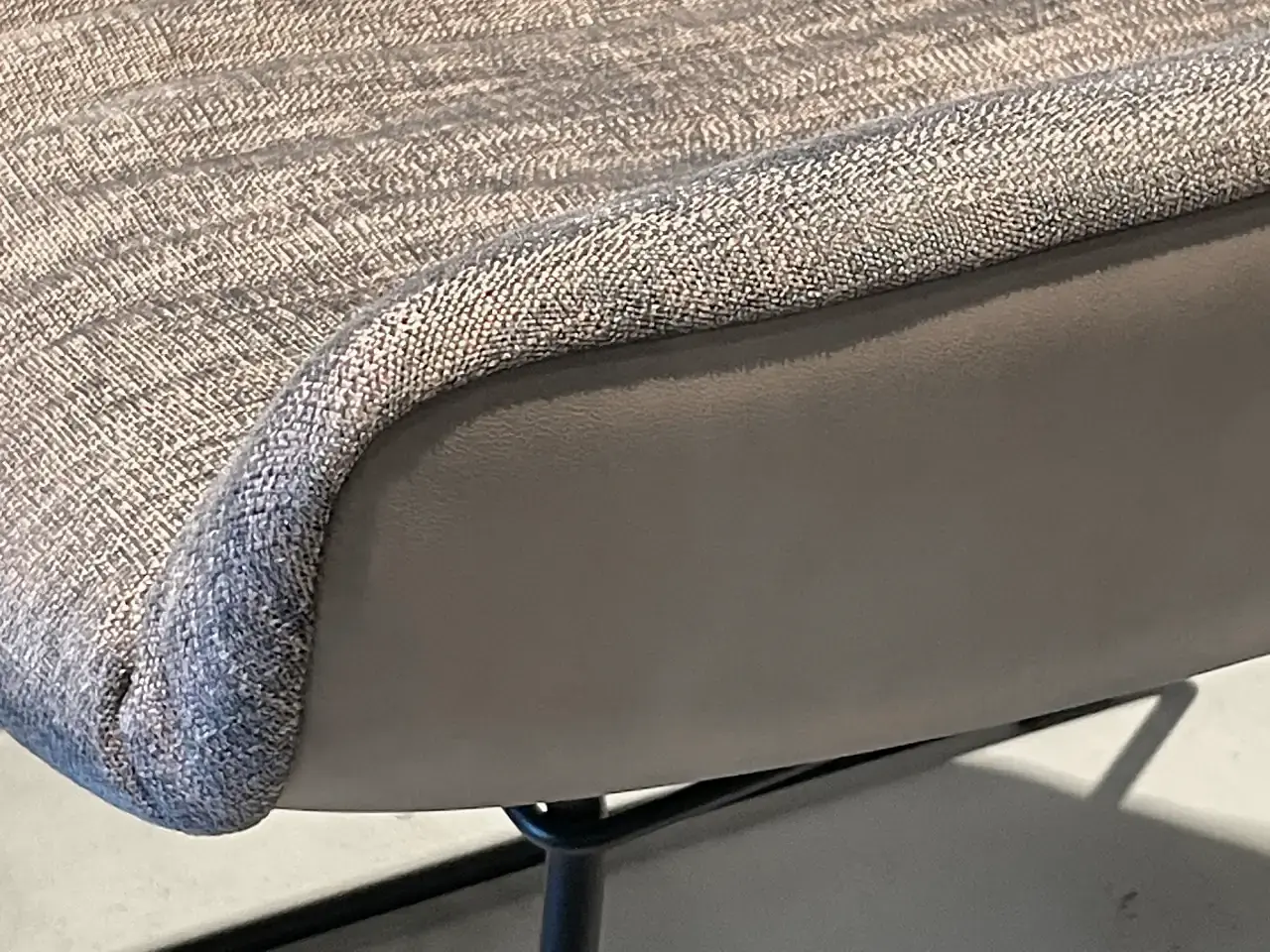 Leya Armchair Low Chair Textile Leather Sahara Stone 4