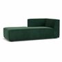 Dane 1-Seater Chaise Longue Left Velour Lux Dark Green 0