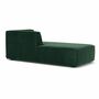 Dane 1-Seater Chaise Longue Left Velour Lux Dark Green 1