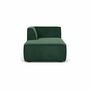 Dane 1-Seater Chaise Longue Left Velour Lux Dark Green 4