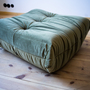 Togo Armchair and Ottoman Set Velvet Khaki Green 5