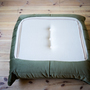 Togo Armchair and Ottoman Set Velvet Khaki Green 6