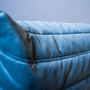 Togo Armchair and Ottoman Set Velvet Azure 6