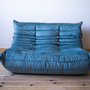 Togo Lounge Set 5-pc. Velvet Azure Blue 2