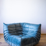 Togo Lounge Set 5-pc. Velvet Azure Blue 3