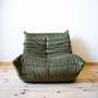 Togo Armchair Velvet Khaki Green 0