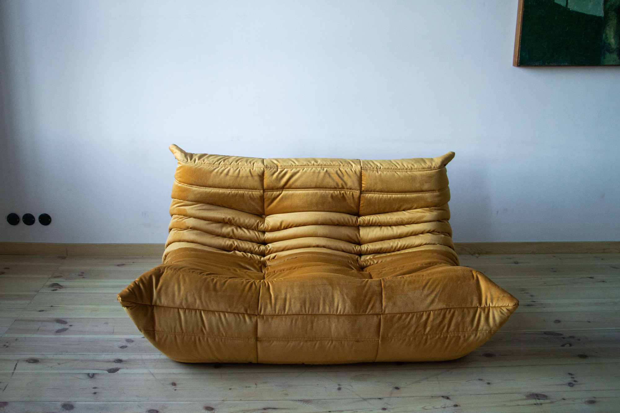 Togo Lounge Set 5 pezzi Velluto Giallo Oro 2