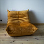 Togo Lounge Set 5 pezzi Velluto Giallo Oro 4