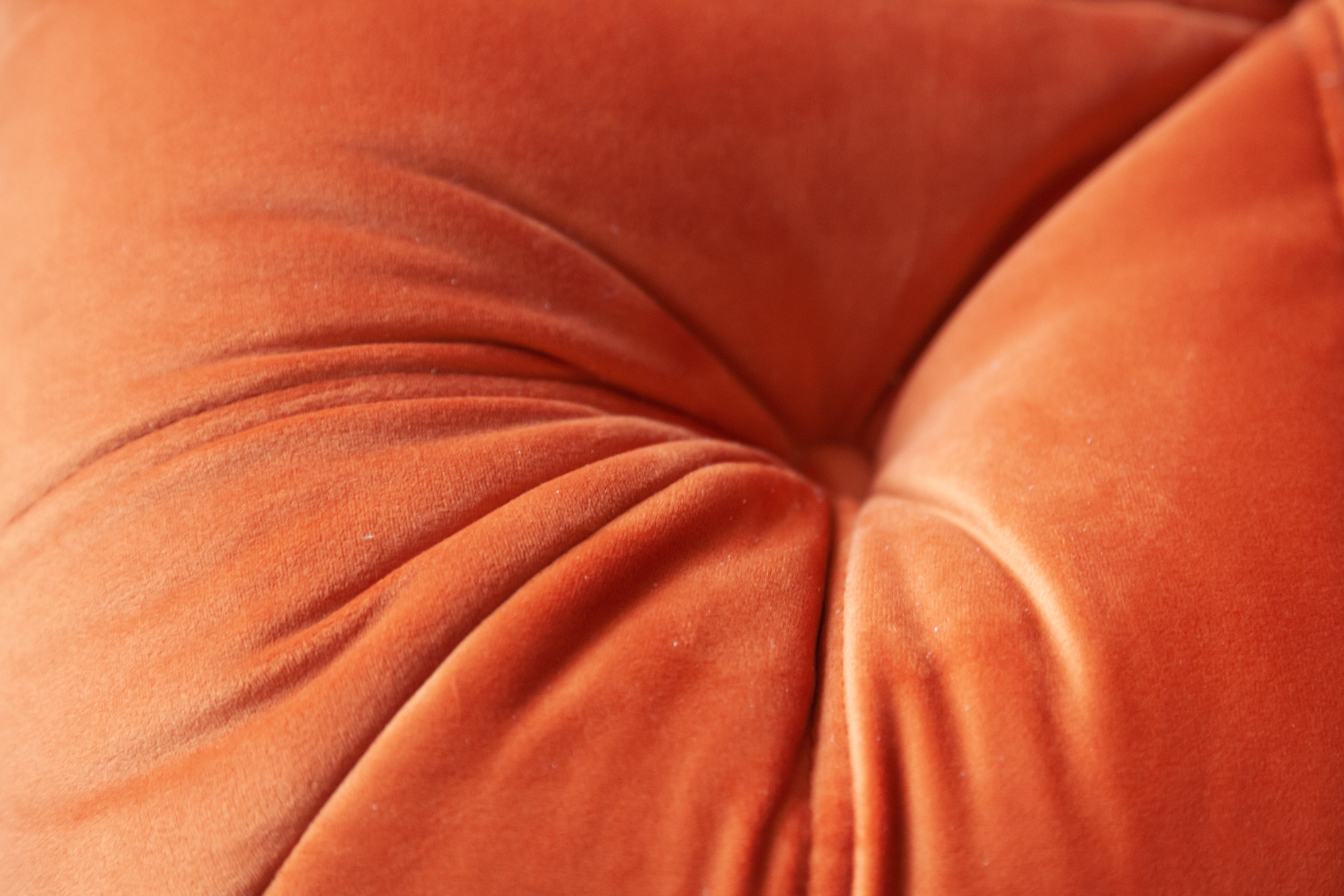 Togo Sessel und Ottoman Set Samt Orange 8