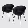 2x Garden chair plastic black 0