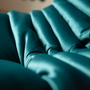 Togo Armchair and Ottoman Set Velvet Petrol 8