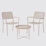 Gartentisch Stahl Beige 3
