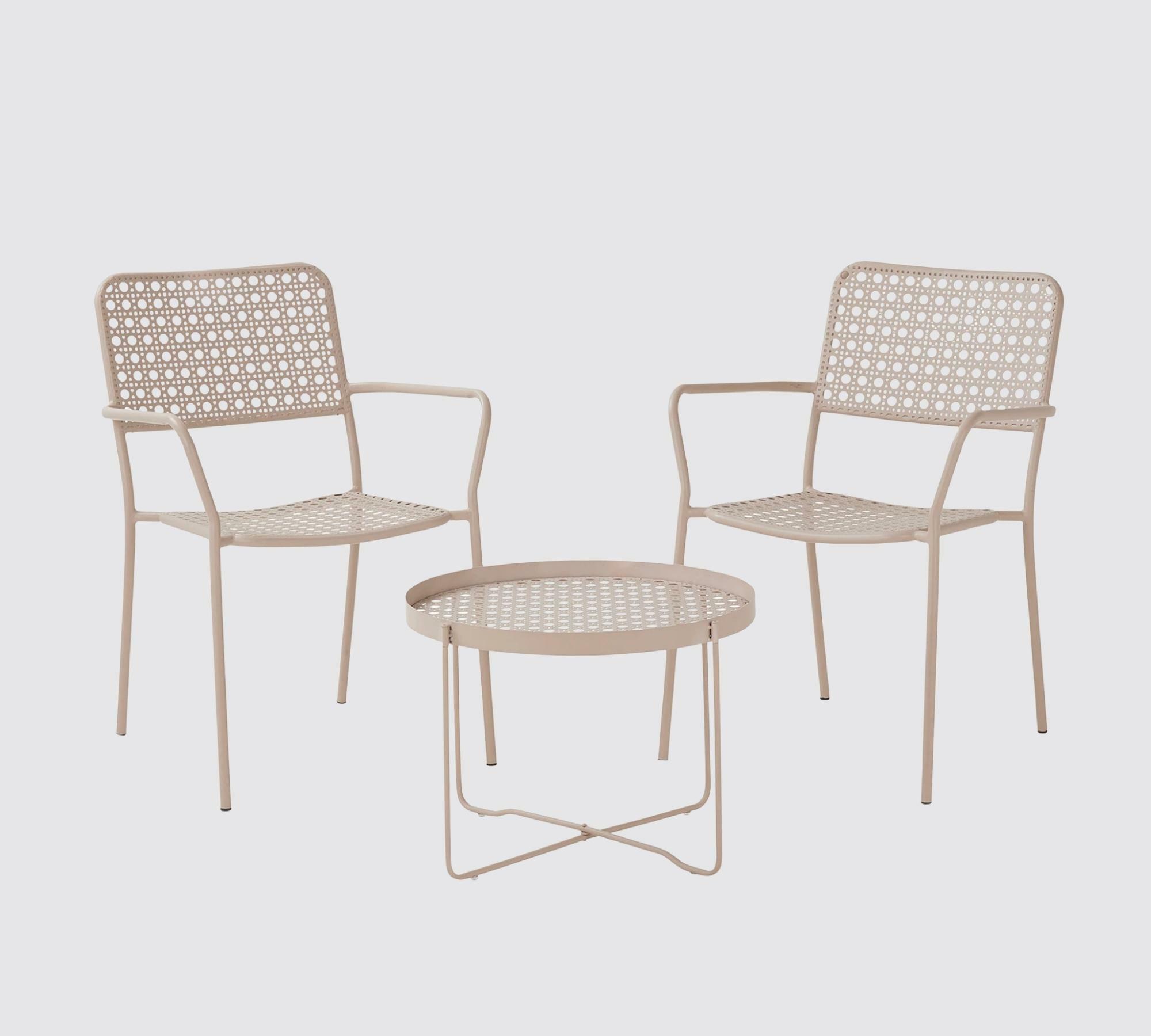 Gartentisch Stahl Beige 3
