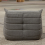 Togo armchair and ottoman set fabric Warm Grey 3