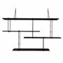 Link set 1 Shelf Wood Steel Black 1