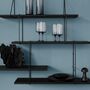 Link set 1 Shelf Wood Steel Black 2