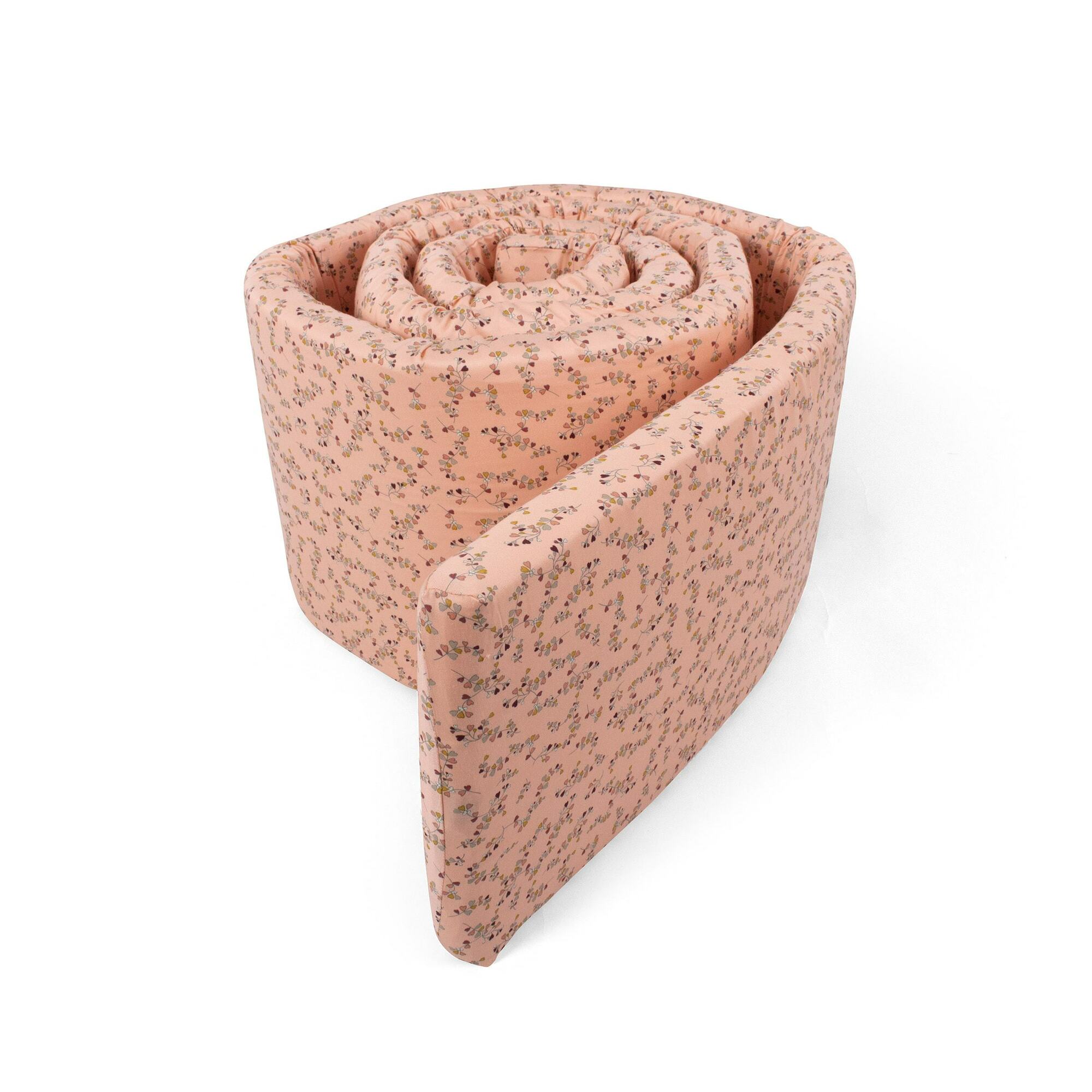 Botanical Love Bed Bumper Organic Cotton Pink 1