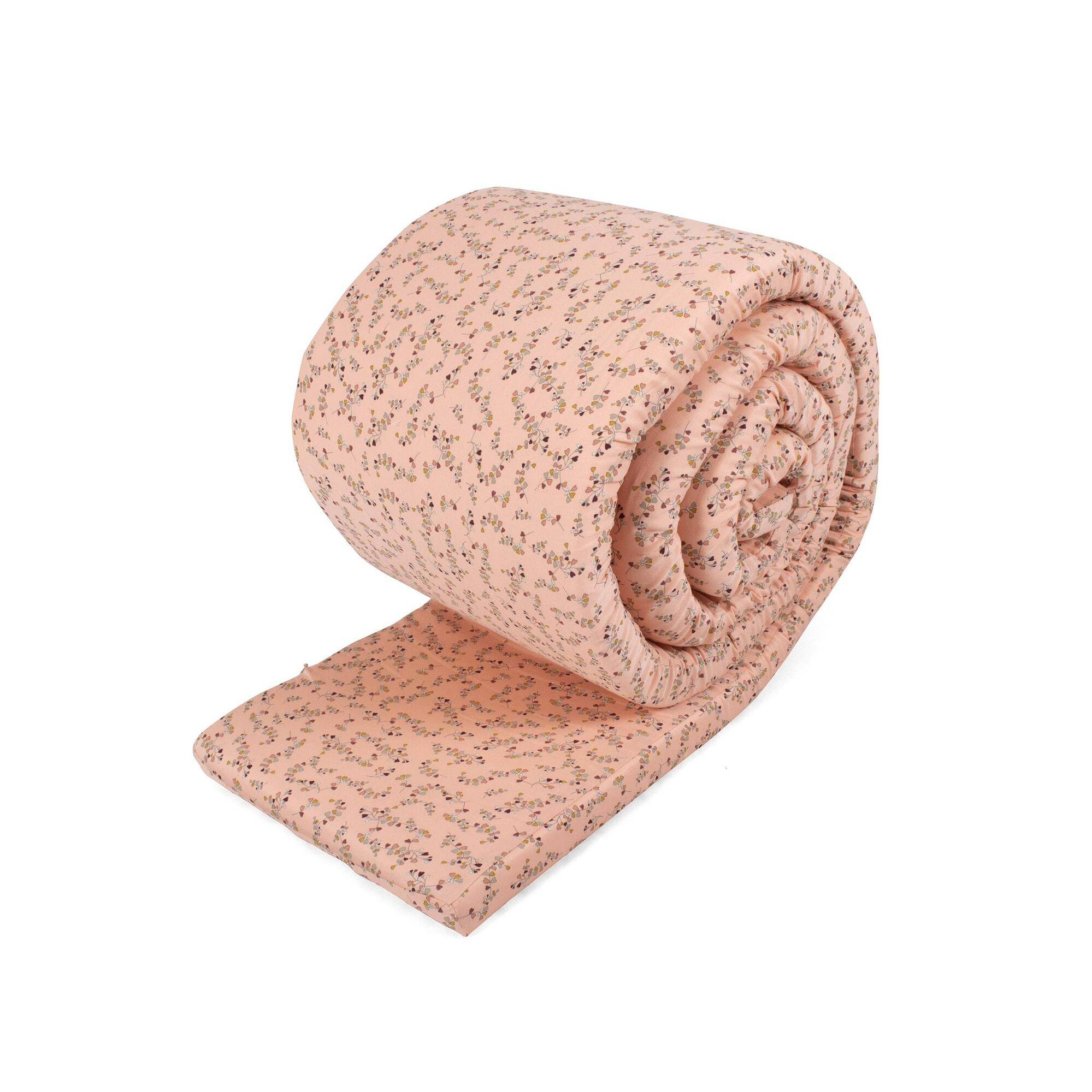 Botanical Love Bed Bumper Organic Cotton Pink 0