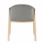 Armchair Woven Fabric Solid Ash Light Grey 4