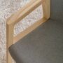 Armchair Woven Fabric Solid Ash Light Grey 7