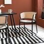 2x Armlehnstuhl  Rattan Webstoff Beige Schwarz 0