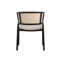 2x Armlehnstuhl  Rattan Webstoff Beige Schwarz 4