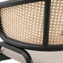 2x Armlehnstuhl  Rattan Webstoff Beige Schwarz 5