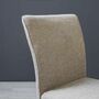 2x Dining chair steel fabric beige 2