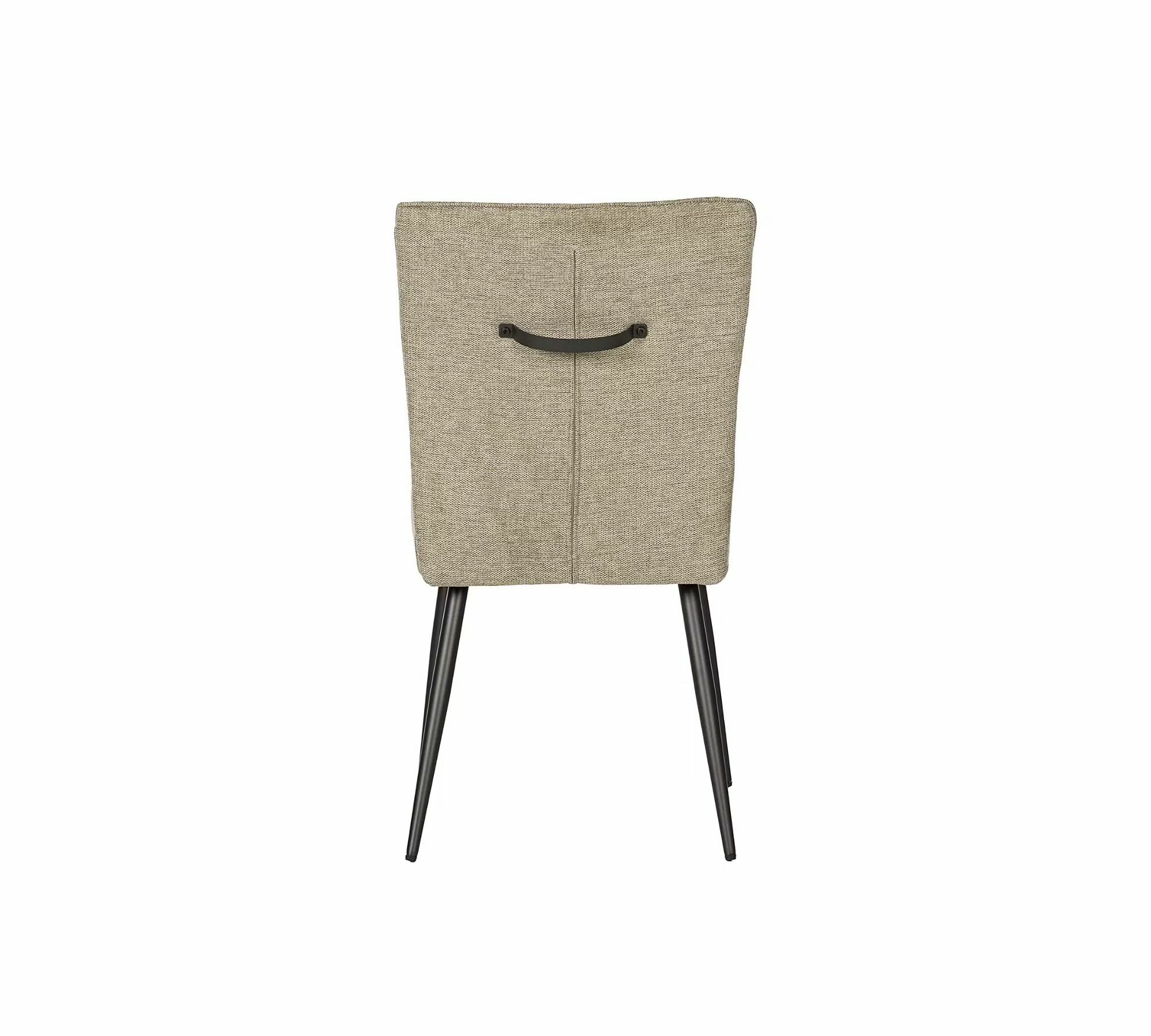 2x Dining chair steel fabric beige 5