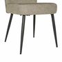 2x Dining chair steel fabric beige 7