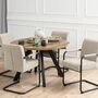 2x Freischwinger Metall Textil  Beige 0