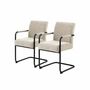 2x Freischwinger Metall Textil  Beige 1