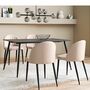 2x Upholstered chair fabric iron beige 0