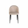 2x Upholstered chair fabric iron beige 2