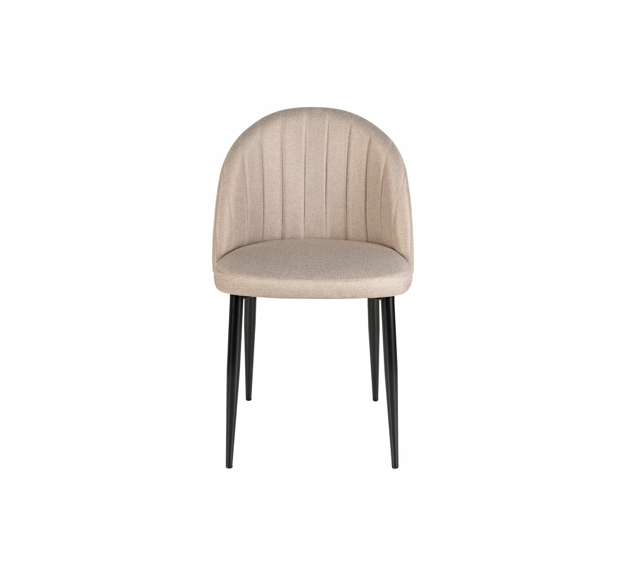 2x Polsterstuhl Webstoff Eisen Beige 2