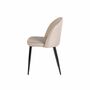 2x Upholstered chair fabric iron beige 3