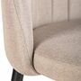 2x Polsterstuhl Webstoff Eisen Beige 7